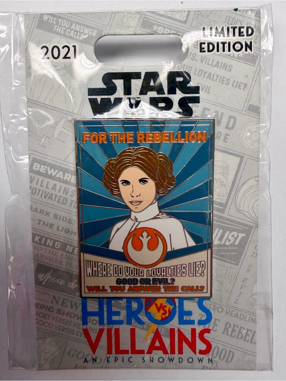 WDW - Heroes vs Villains Recruitment Poster Series - Star Wars Princess Leia Pin